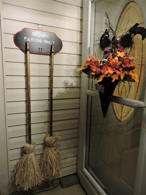 Witch on a broomstick decoration